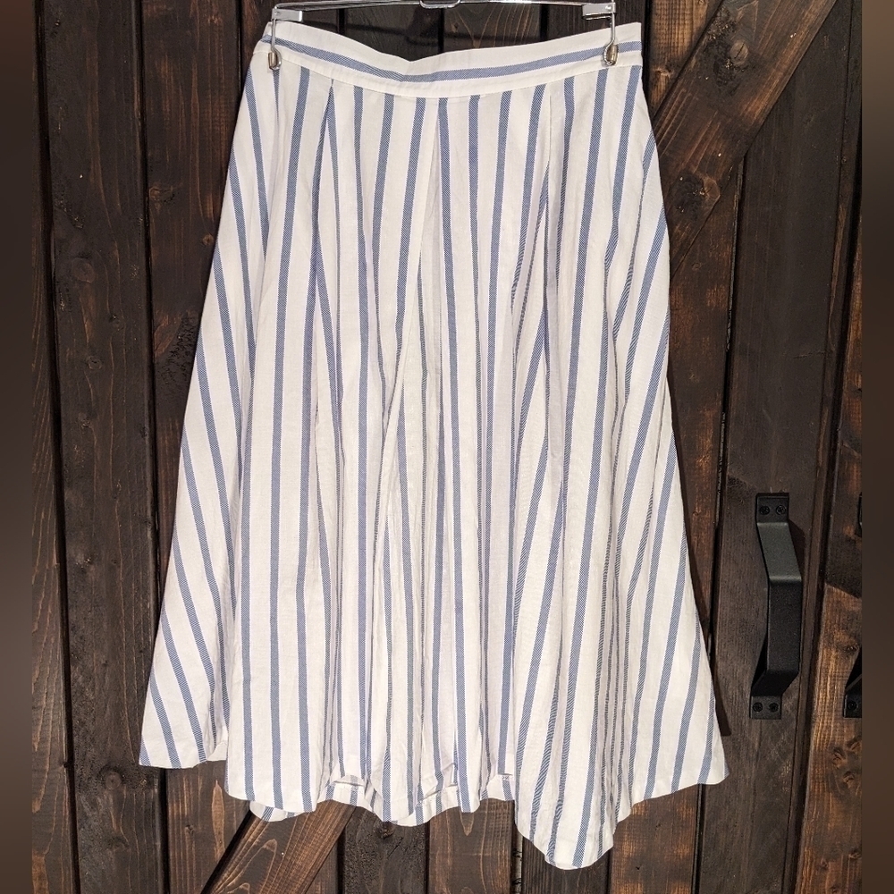 ZARA basics skirt, blue and white, Size S